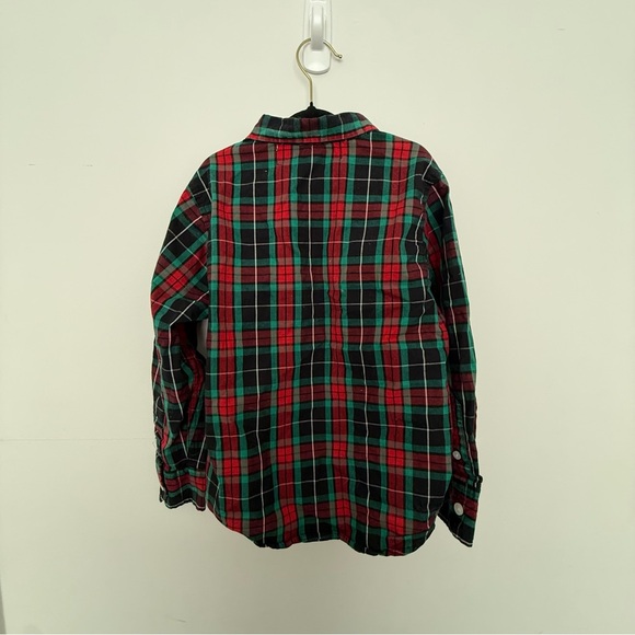 Old Navy Kids Plaid Button Down Shirt - Red and Green - Picture 2 of 3